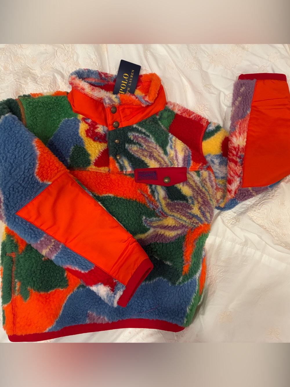 Polo by Ralph Lauren Kids Multicolor Sherpa pullover